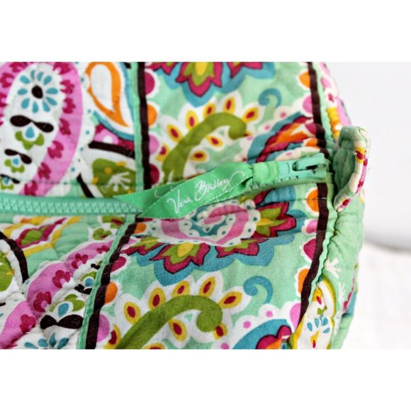 Vera Bradley Duffle Bag Green Paisley Tutti Frutti Spring 2013 Floral Overnight - Picture 7 of 12